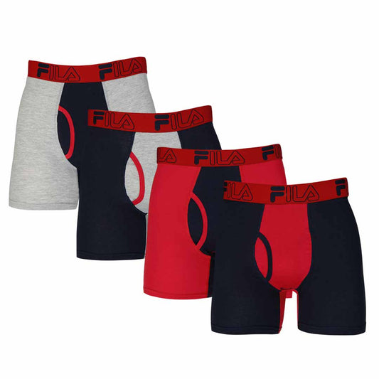 FILA - Men's 4 Pack Boxer Briefs