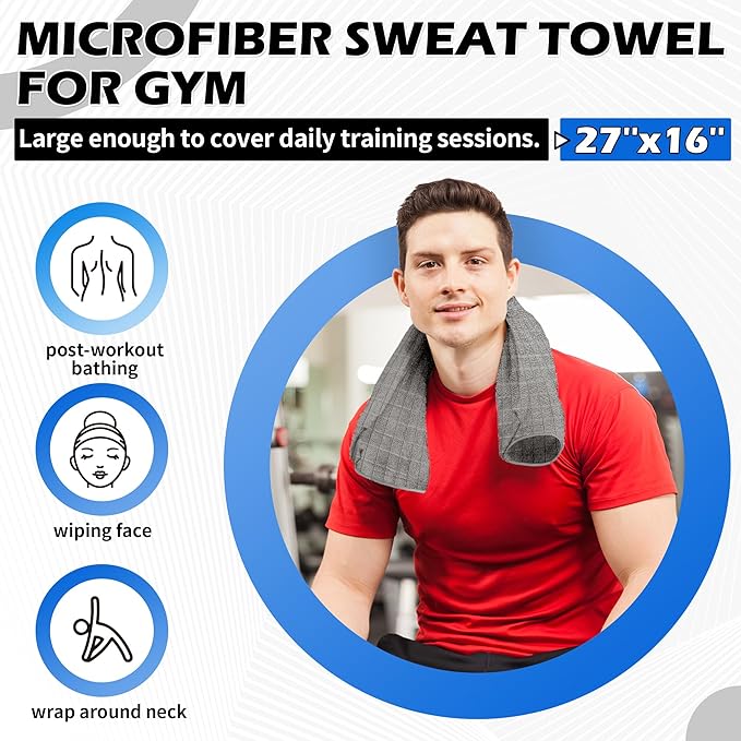 HOMERHYME Lot de 3 serviettes de sport en microfibre