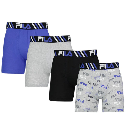 FILA - Men's 4 Pack Boxer Briefs