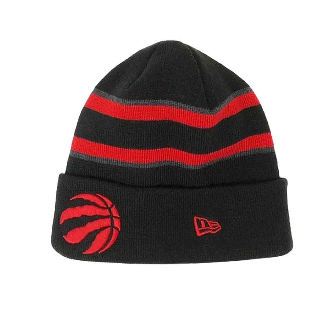 New Era - Toronto Raptors Red Stripes Knit Beanie (taille unique)