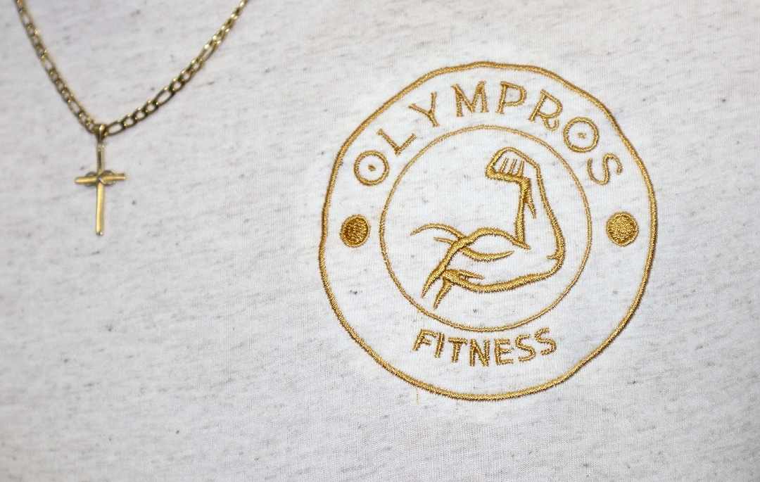 Olympros Fitness Pump Unisex Embroidery Short Sleeve T-shirt