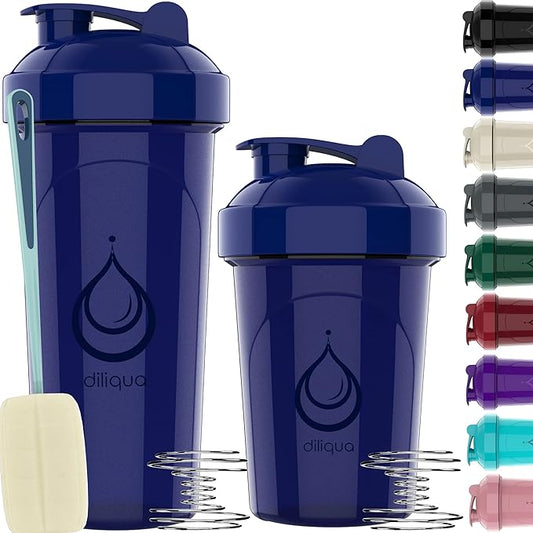 diliqua - Lot de 2 bouteilles shaker de 793,8 g et 591 ml | Sans BPA et passent au lave-vaisselle