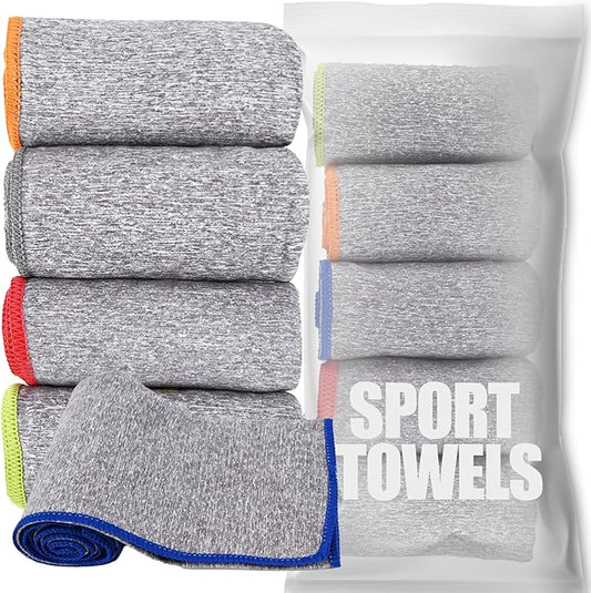 Vnoss Lot de 5 serviettes de sport en microfibre à séchage rapide