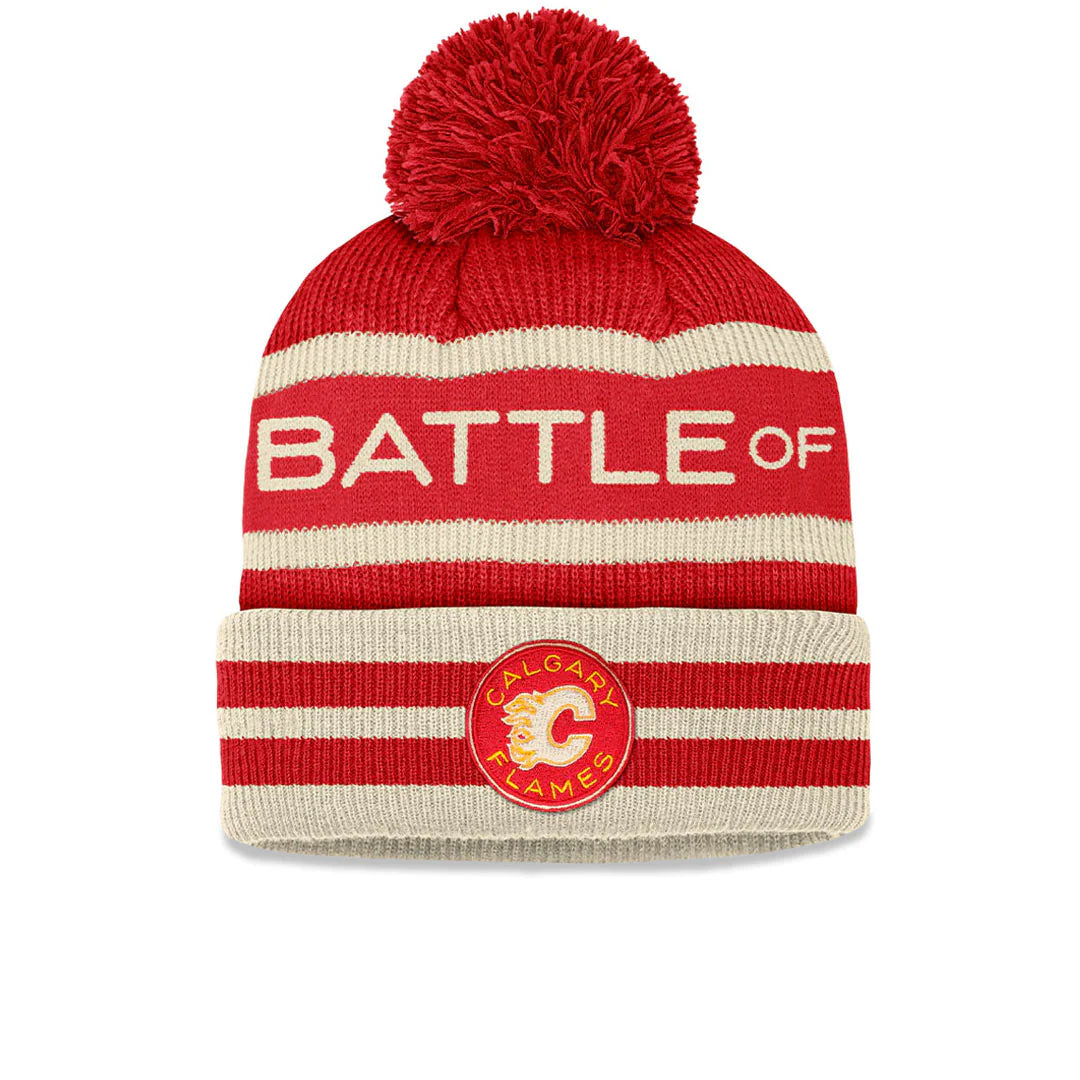 Fanatics - Calgary Flames Heritage Classic Team Cuffed Pom Knit Toque (taille unique)