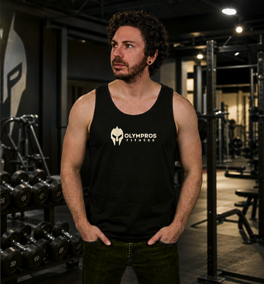 Olympros Fitness Tank Top - Warrior 2.0 White Logo - Mat The Warrior Signature