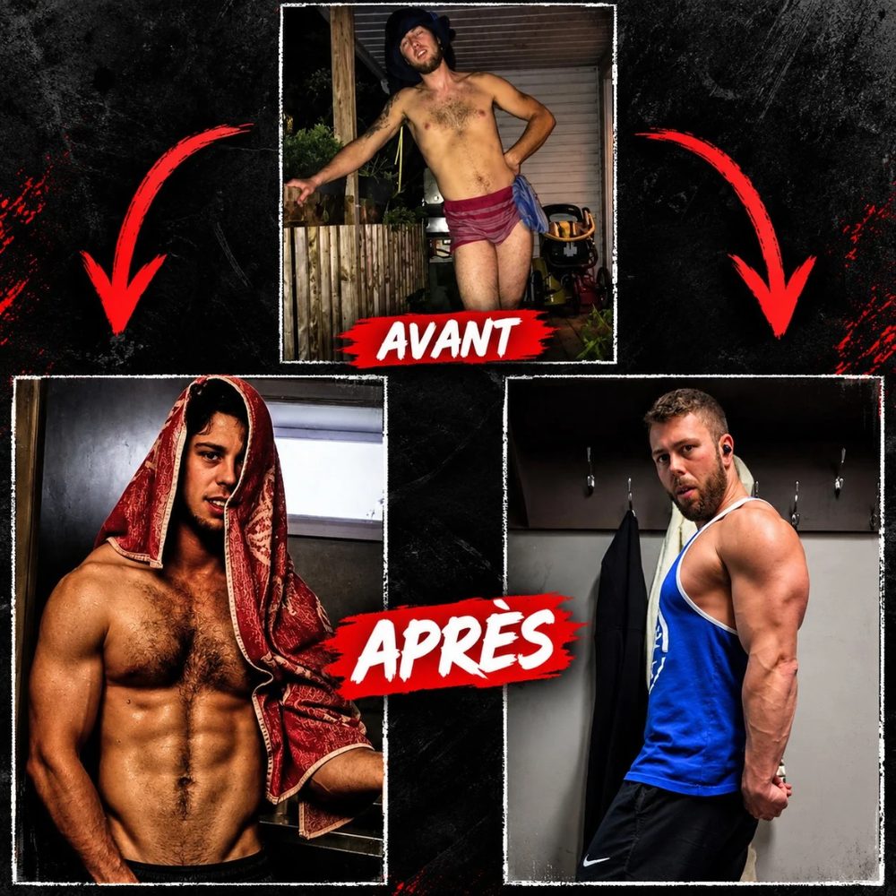 Ma transformation : une photo avant, puis deux photos après