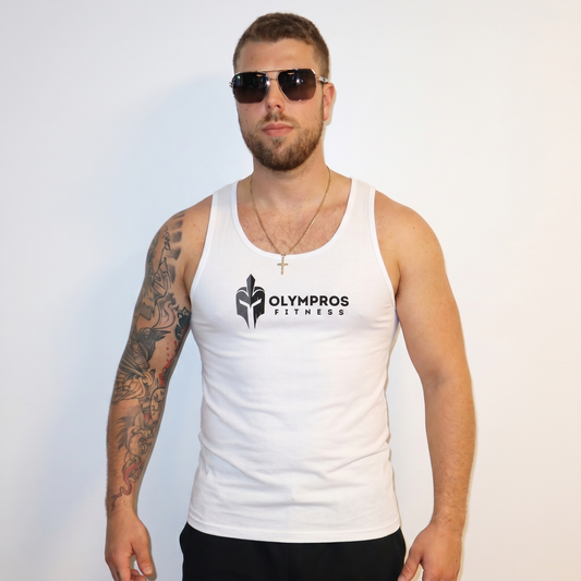 Olympros Fitness Tank Top - Warrior Black Logo - Mat The Warrior Signature
